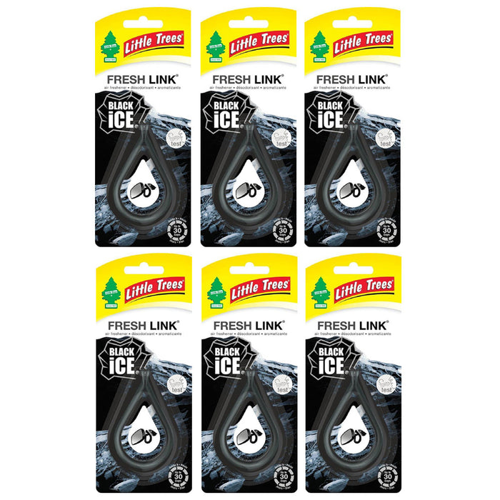 6 PCS Car Smell Fresh Scent Trees Air Freshener Home Hanging Office Aroma Black