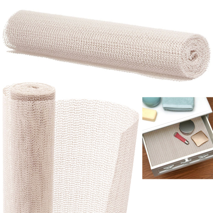 2 Rolls Non Slip Cushion Shelf Drawer Liner Pantry Dish Mat Grip Tool Box Lining