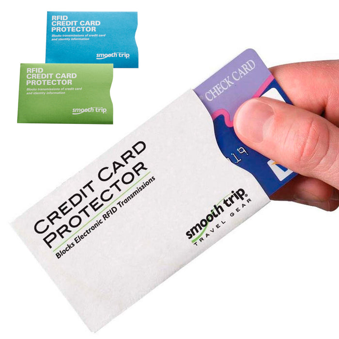 2 Pc Credit Card Protectors RFID Blocking Case Cover Wallet Safety Sleeve Shield