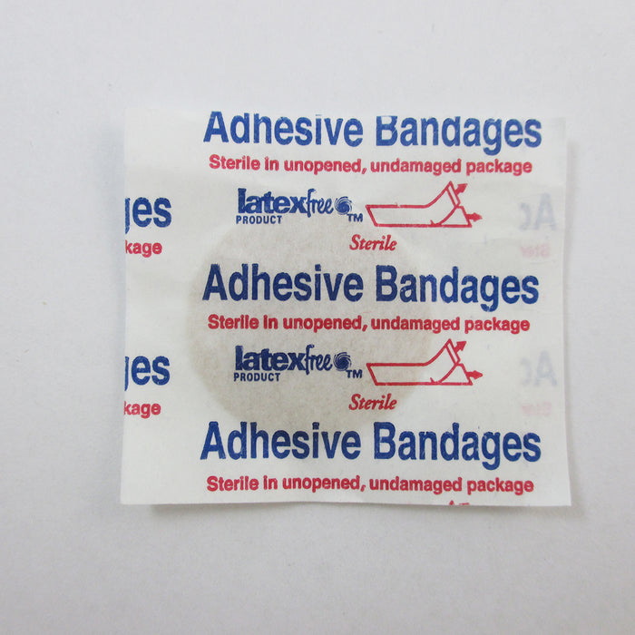 200 Round Adhesive Bandage Bands Cut Fabric Spot Medical 1" Latex Free Box Safe
