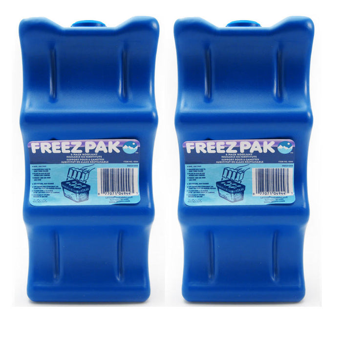 2 x 6 Can Freez Kollant Can Cooler Pack Gel Cold Ice Substiute Hold 6 Soda Beer