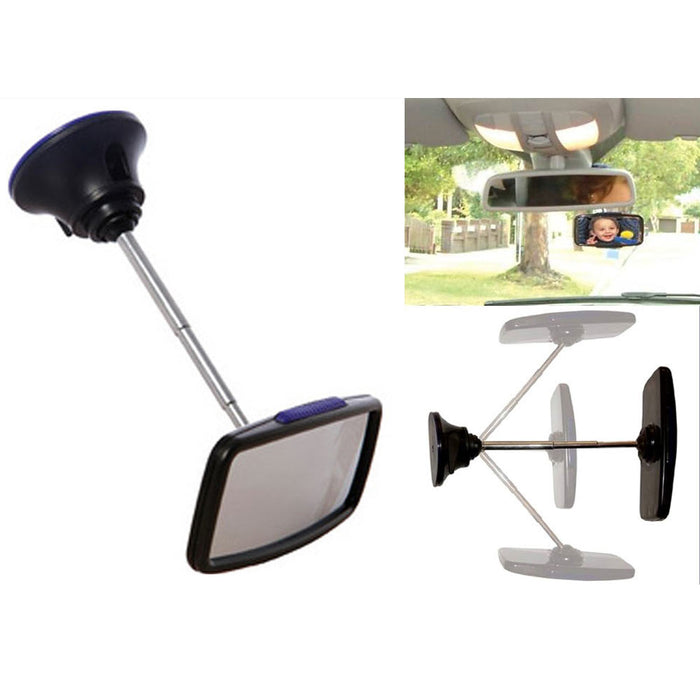 Deluxe Baby Car Mirror 360?? Adjustable Seat Rear Facing Clear View Child Safety