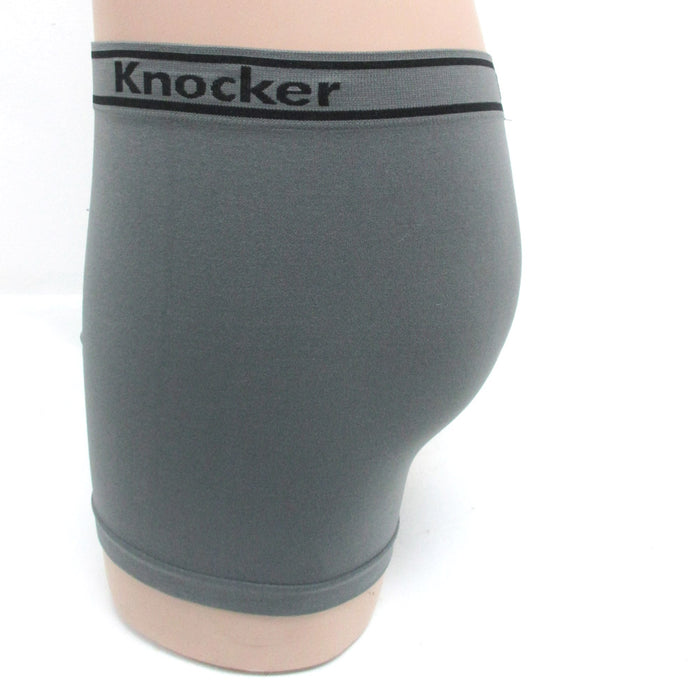 6 Mens Solid Color Spandex Seamless Boxer Briefs Sports Underwear Workout Shorts
