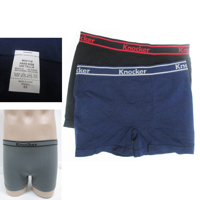 12 Mens Seamless Athletic Compression Boxer Briefs Microfiber Underwear Knocker