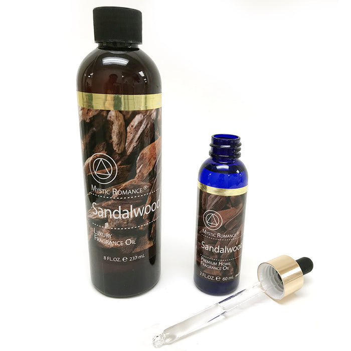 2Pc Sandalwood Fragrance Oil 233ml Refill Dropper 60ml Diffuser Sleep Home Aroma