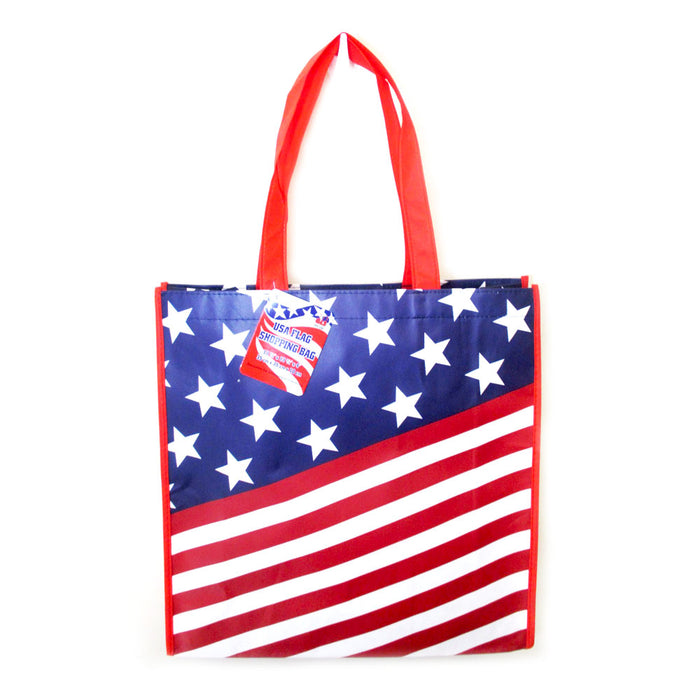 5 USA Flag Shopping Bag Large Tote Storage Reusable Shopping Groceries Laundry