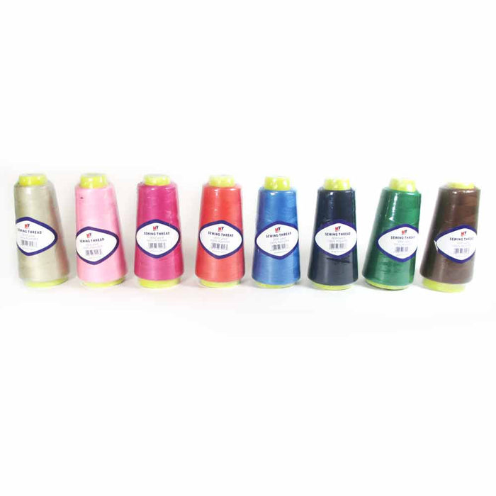 8 Big Spools Sewing Thread Polyester Assorted Colors 3000 Yards Each Spool New