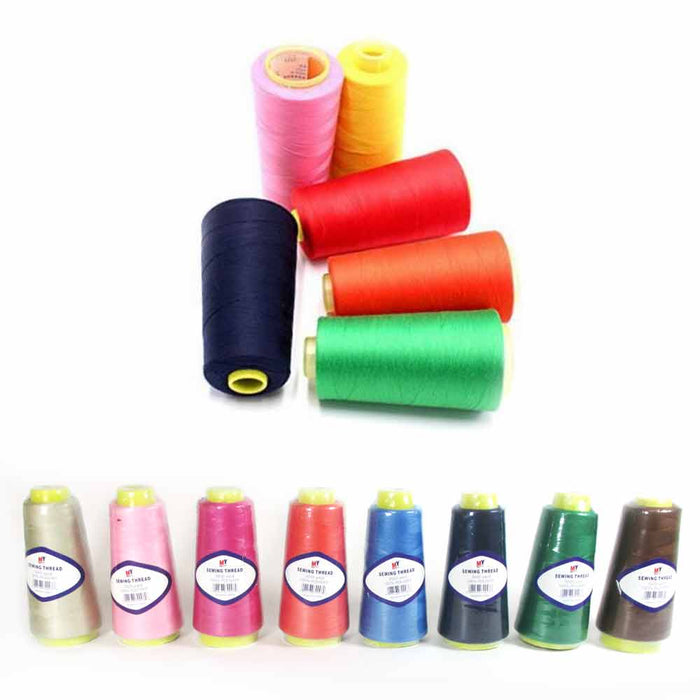 8 Big Spools Sewing Thread Polyester Assorted Colors 3000 Yards Each Spool New