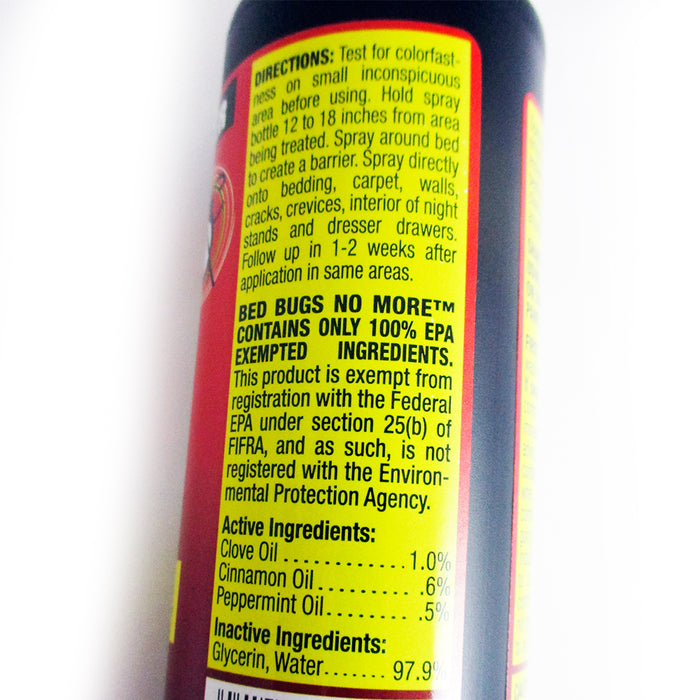 Bed Bugs No More Control Natural Killer 8oz Pump Spray Bedbug Insect Pillow New
