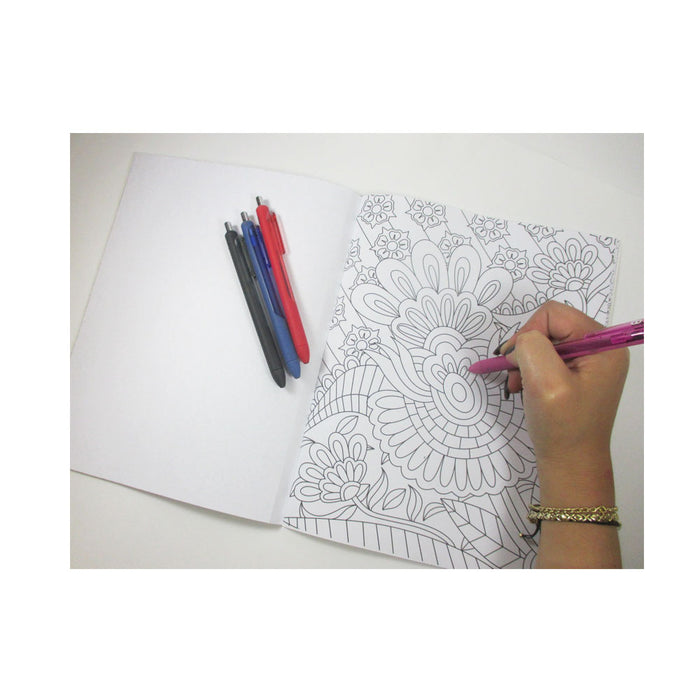 Set 2 Floral Coloring Books Adults Paperback Stress Relieving Relax Calm Mind