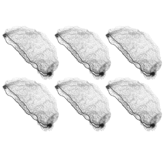 6Pc Hair Nets Elastic Edge Mesh Net Stretch Disposable Grey Hairnet Sleeping Wig