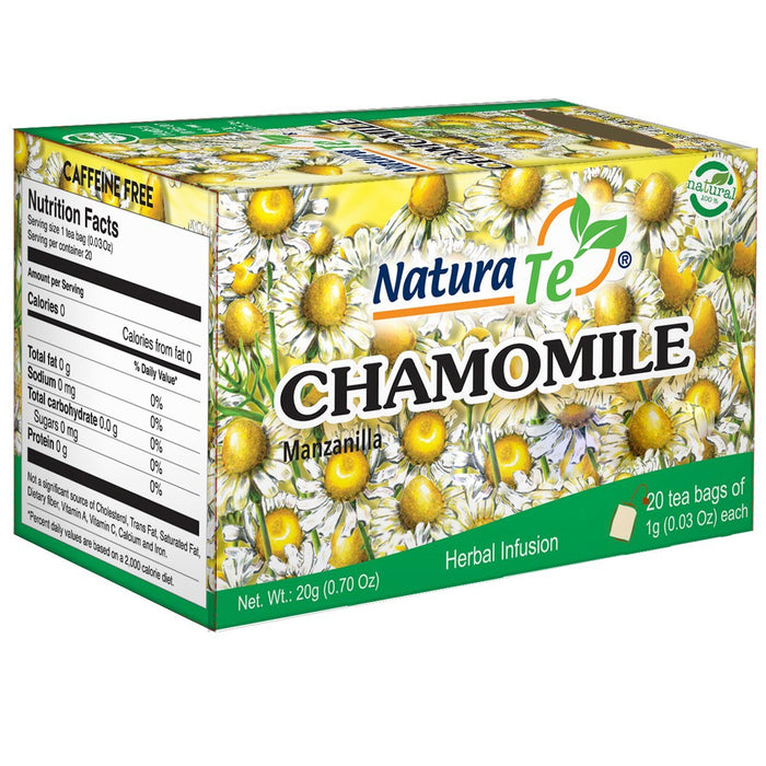 40 Ct 100% Natural Chamomile Herbal Tea Bags Individually Wrapped Caffeine-Free
