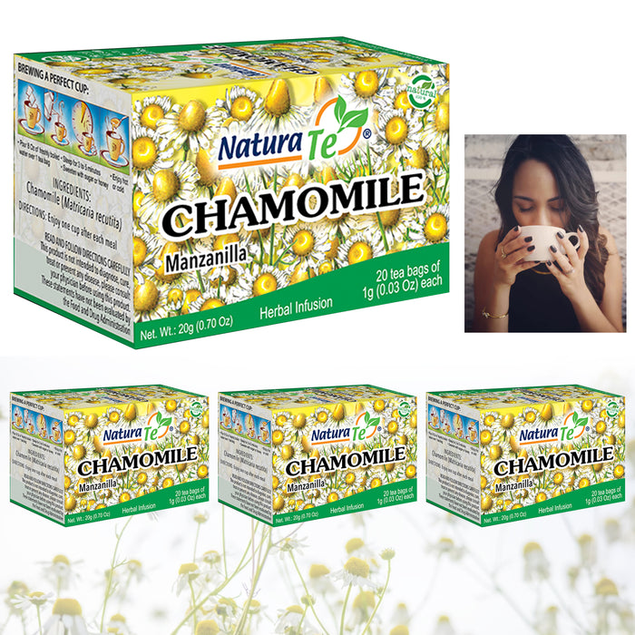 80 Ct Chamomile Herbal Tea Bags Medicinal Herbs Relax Caffeine-Free 100% Natural