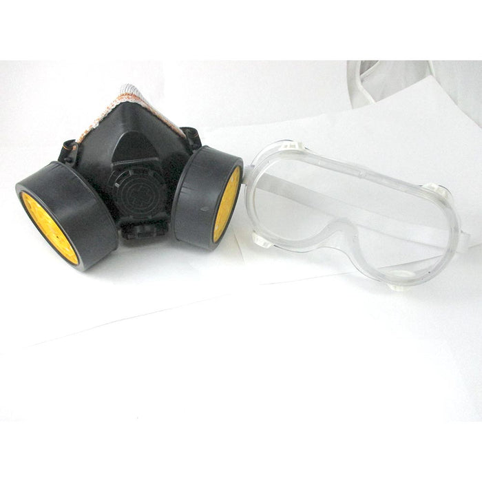 Lot Of 3 Dual Cartridge Respirator Mask Safety Dust Paint Filter Face Air Gass