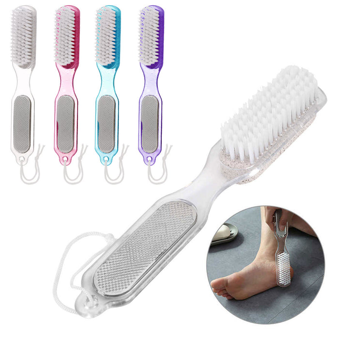 4 Pc Pedicure Brush Callus Remover Pumice Stone Foot File Scraper Scrubber