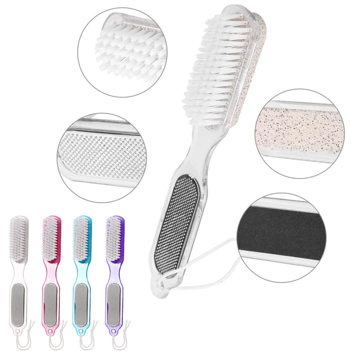 4 Pc Pedicure Brush Callus Remover Pumice Stone Foot File Scraper Scrubber