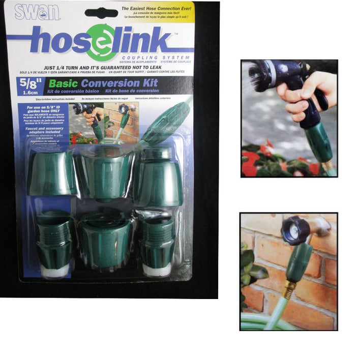 Hose Conversion Adapter Kit 5/8" Coupling Connection Garden Water Repair System