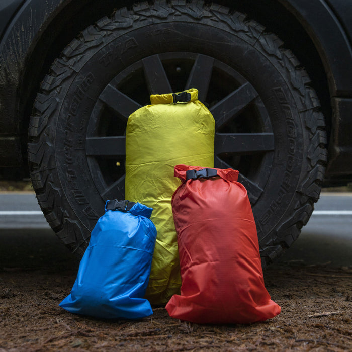 3pc Dry Sack Set Utility Bag Waterproof Gear Camping Kayaking Fishing Asst Sizes