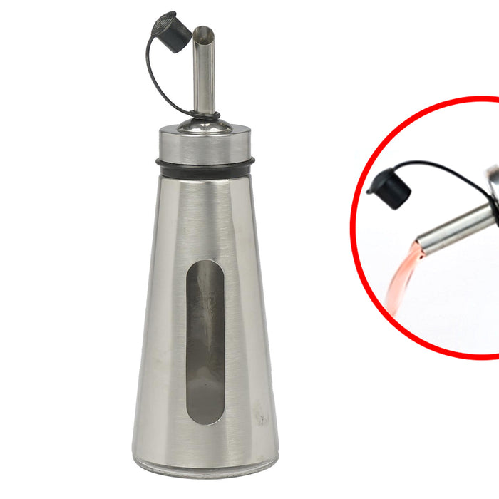 1 Stainless Steel Oil Vinegar Pour Dispenser Can Drizzler Spout Kitchen Tool 7"