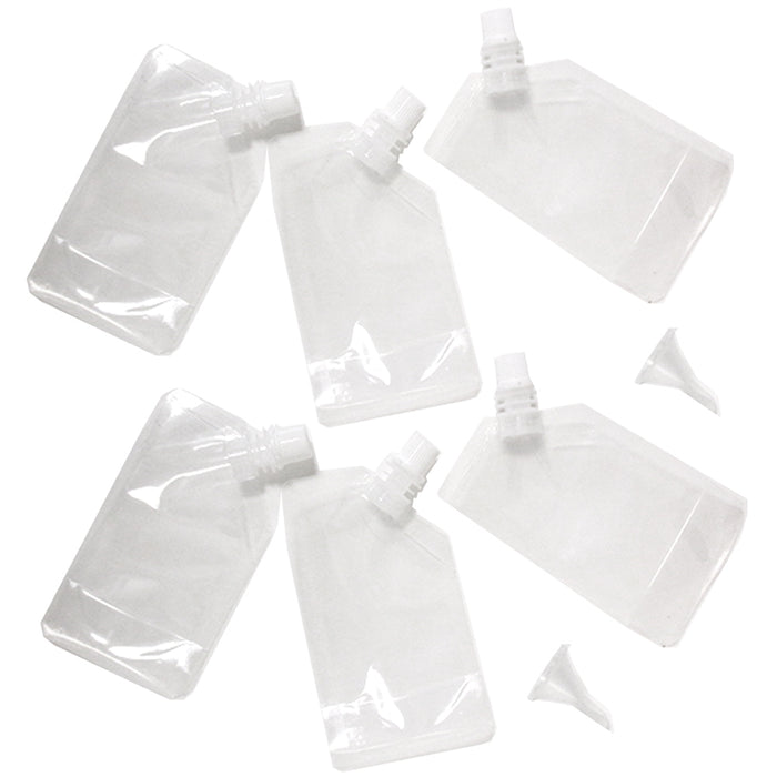 16 Pc Cruise Ship Flask Kit 4oz Funnel Rum Alcohol Liquor Smuggle Booze Wine Bag
