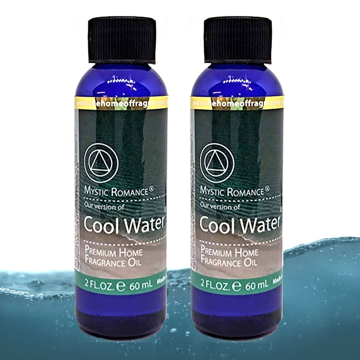 2 Luxury Aroma Cool Water Scent Fragrance Oil Burner Aromatherapy Diffuser 2oz
