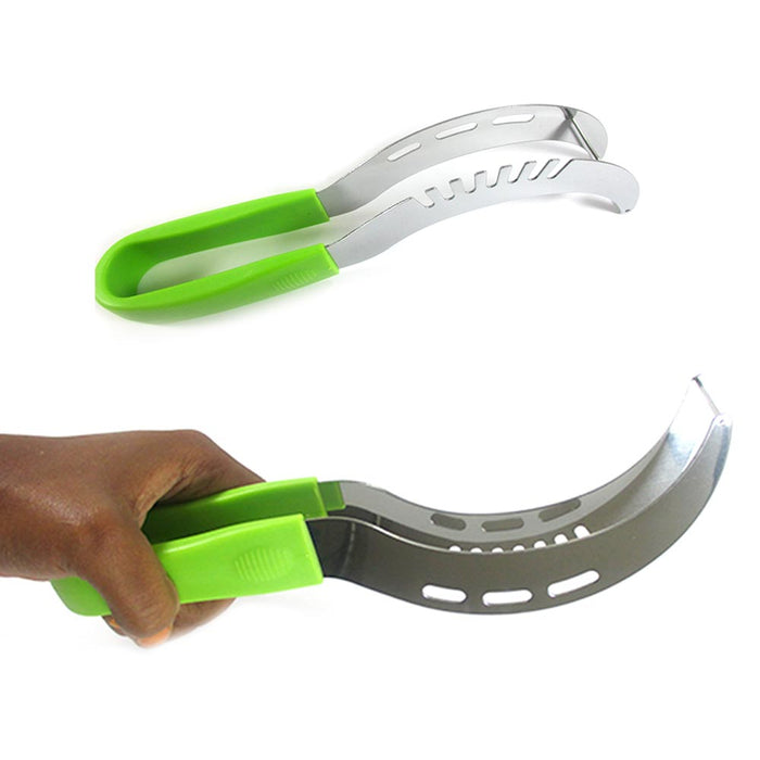 Melon Slicer Watermelon Server Splitter Knife Cutter Corer Scoop Stainless Steel