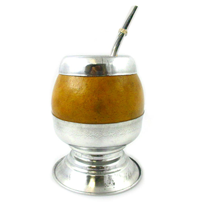 ARGENTINA MATE GOURD YERBA TEA CUP WITH STRAW BOMBILLA SLIM DRINK DETOX KIT 0074