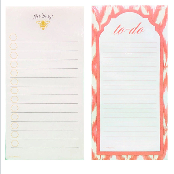 6 X Magnetic To Do Lists Note Pads Memo Notepad Stick To Fridge Grocery Shopping