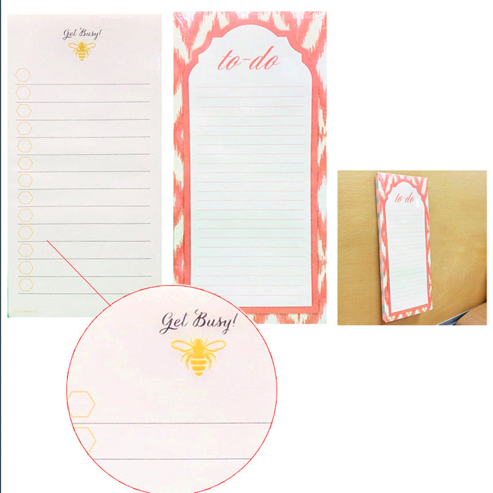 6 X Magnetic To Do Lists Note Pads Memo Notepad Stick To Fridge Grocery Shopping