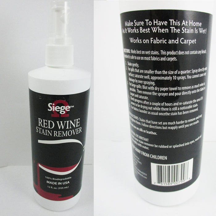 Red Wine Stain Remover 12oz Cleaner Spray Biodegradable No Bleach Clean GREAT!