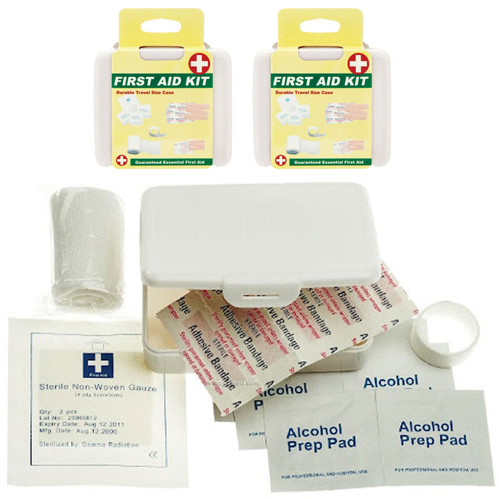 40 Pc Essential First Aid Kit Emergency Bag Home Car Office Travel Size 2 Pack