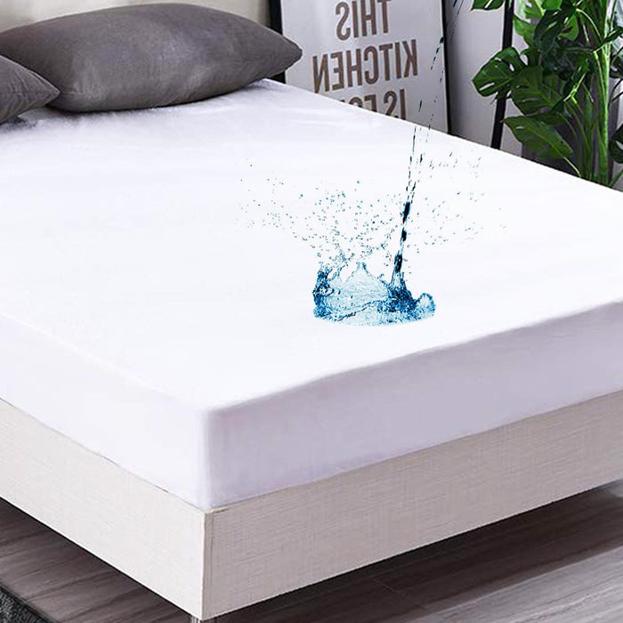 Plastic Mattress Protector Full Size Bed Heavy Duty Vinyl White Cover Waterproof