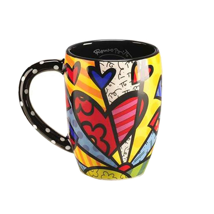 Romero Britto Round Butterfly Heart Mug Cup Coffee Drink Tea Ceramic Giftcraft