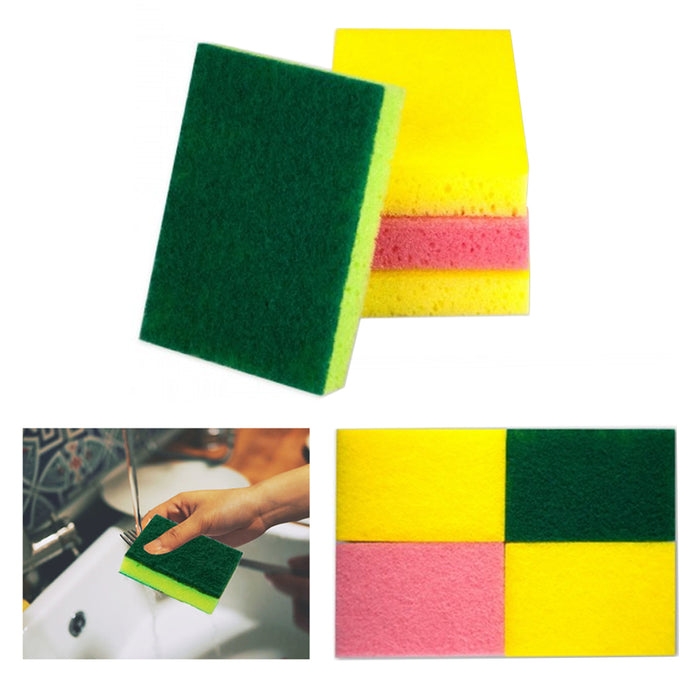 25 Sponge Scouring Pads Kitchen Dishes Cleaner Scour Scrub Cleanning Wholesale !