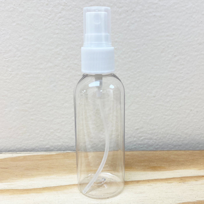 6 Spray Bottles Mist Clear Plastic Refillable Empty Container Soap Travel 2.7 oz