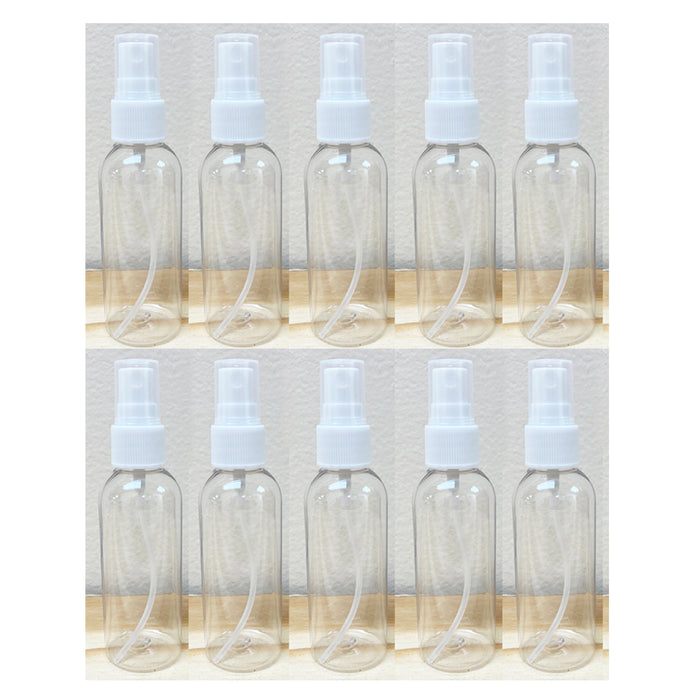 20 Spray Bottles Travel Transparent Plastic Perfume Atomize Empty Misty 2.7oz