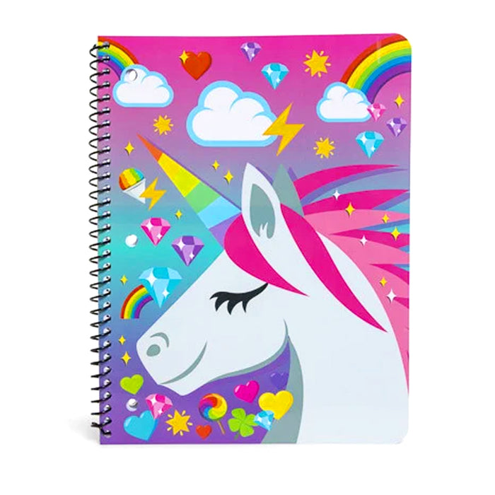 12 X Notebooks Unicorn Monkey Emoji Poop Stationery 70 Wide Ruled Sheets School