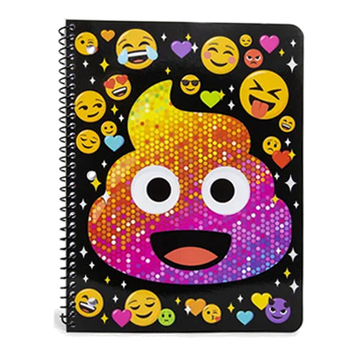 12 X Notebooks Unicorn Monkey Emoji Poop Stationery 70 Wide Ruled Sheets School