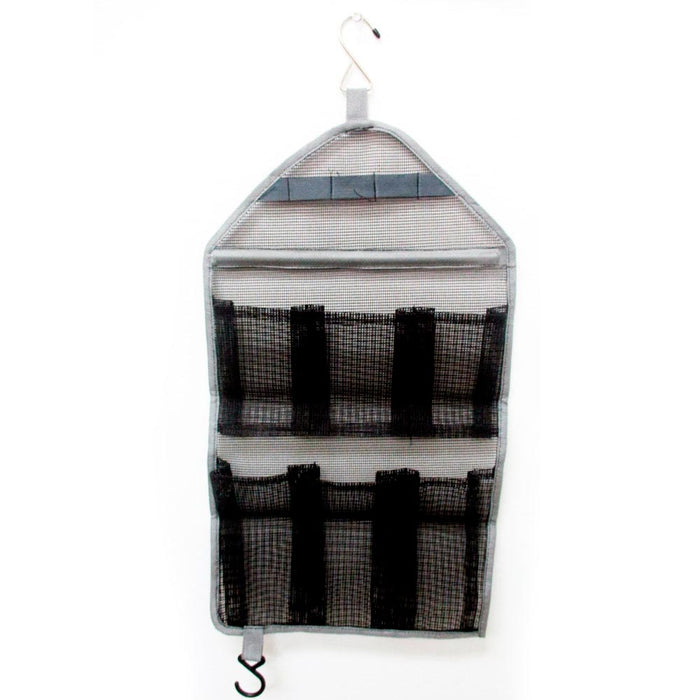 1 Hanging Mesh Organizer 6 Pockets Closet Toiletry Hook Hanger Tie Scarf Storage