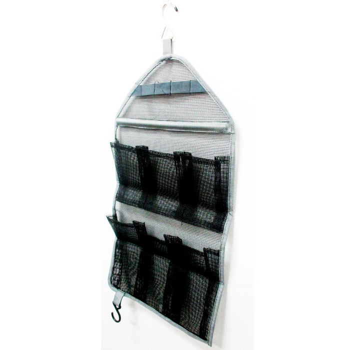 1 Hanging Mesh Organizer 6 Pockets Closet Toiletry Hook Hanger Tie Scarf Storage