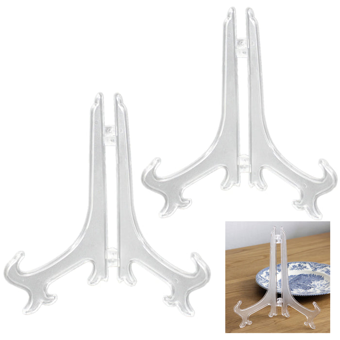 2pc Large Decorative Plate Holder Display Stand Easel Picture Frame Pedestal 10"