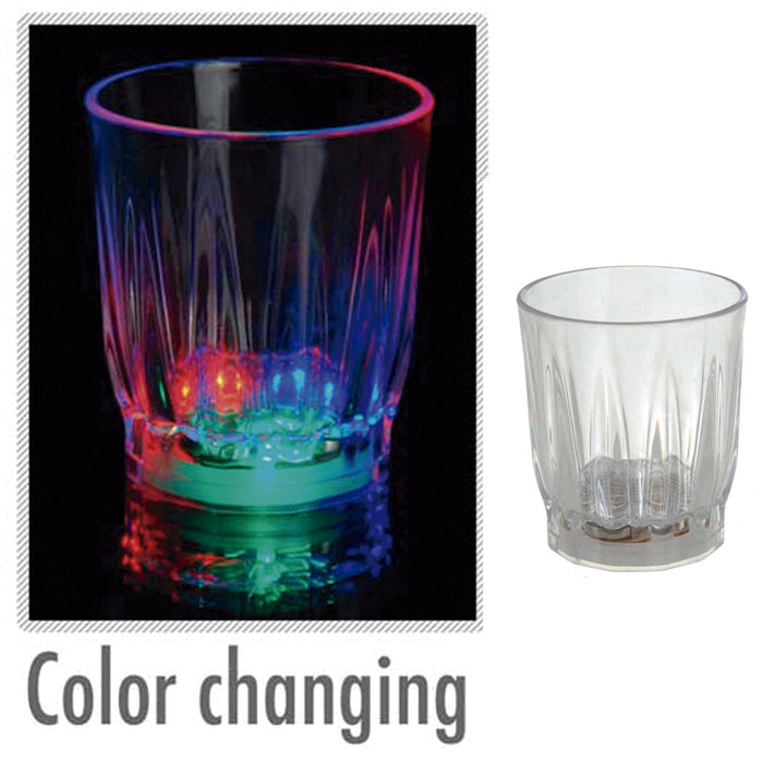 12 Light Up Shot Glasses LED Flashing Drinking Blinking Barware Party Glass Lot