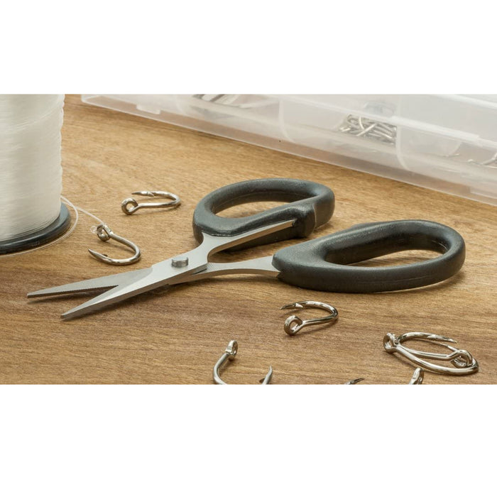 1 Pc 4-1/4" Fishing Line Scissors Sewing Thread Snip Stainless Steel Blade Black