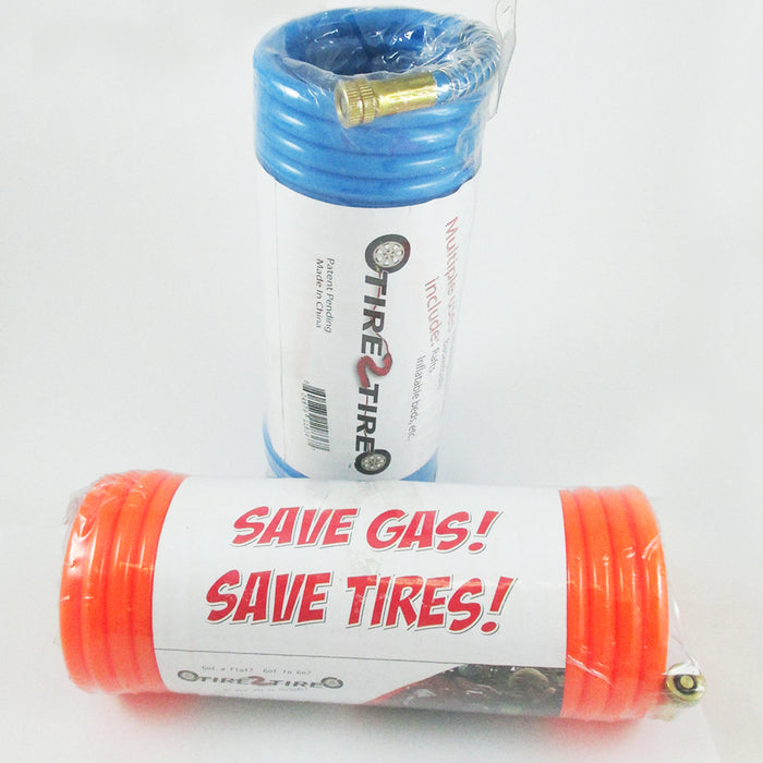 Auto Flat Tire 2 Tire Pressure Exchange Jumbo Hose Gauge Air Exchanger Car Truck