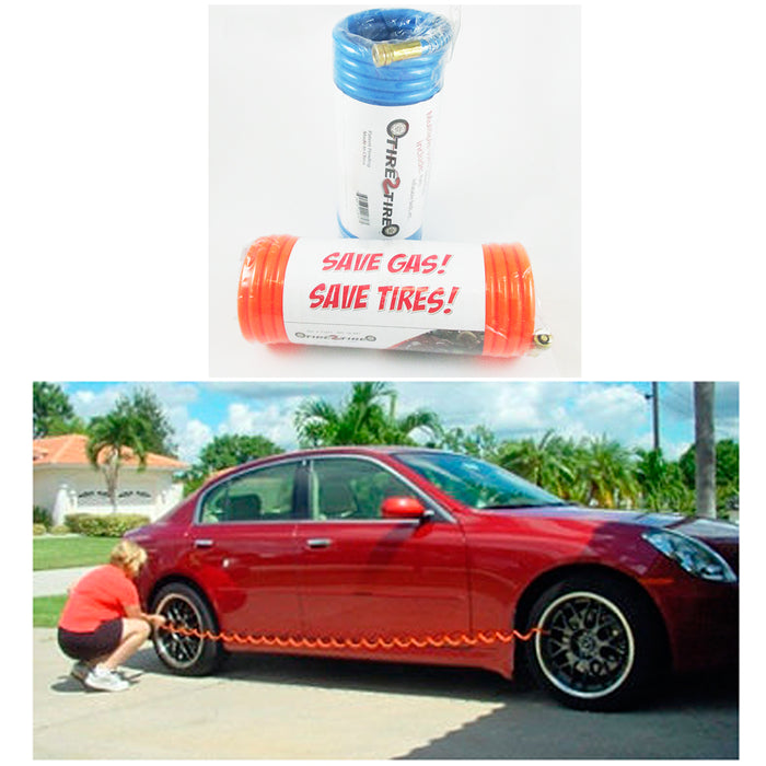 Auto Flat Tire 2 Tire Pressure Exchange Jumbo Hose Gauge Air Exchanger Car Truck