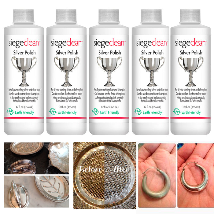 5 Sterling Silver Cleaner Polish Shine Solution Forks Knives Plates Jewerly 60oz