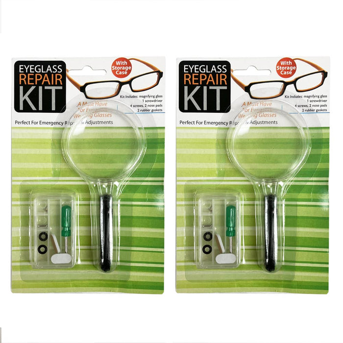 2 PK Optical Repair Tool Kit Screw Nut Nose Pad Screwdriver Sunglasses Eyeglass