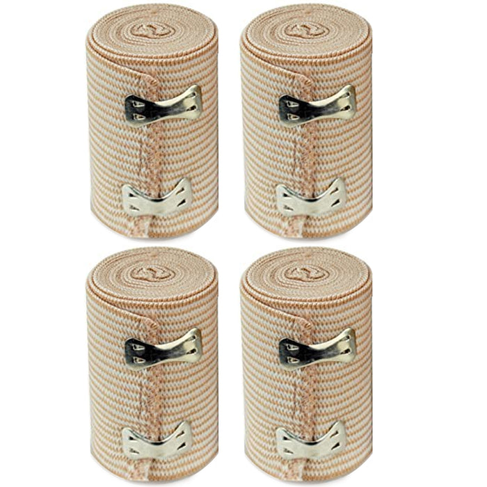 4 Pc Sport Elastic Self Adhesive Elbow Knee Bandage Tape First Aid Strap Band 3"