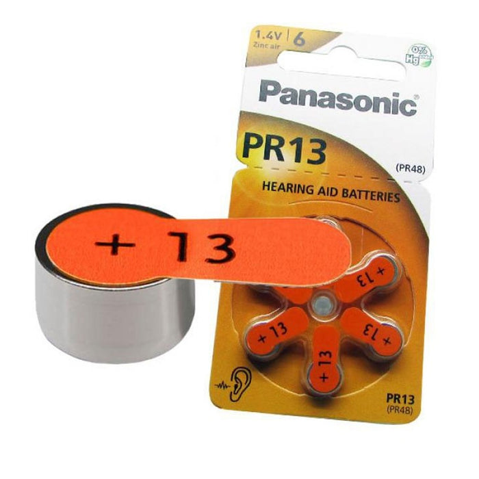 30 Pc Panasonic PR 13 Hearing Aid Batteries Zinc Air 1.4V Battery Cell Type