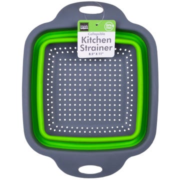 2 Pc Collapsible Kitchen Strainer Colander Folding Wash Pasta Straining Kitchen